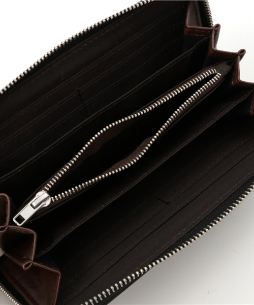 DEVICE（デバイス）の「DEVICE デバイス gland ラウンド ファスナー 長財布 ウォレット（財布・メンズ・ブラウン/キャメル/ブラック・FREE）」の12枚目の写真