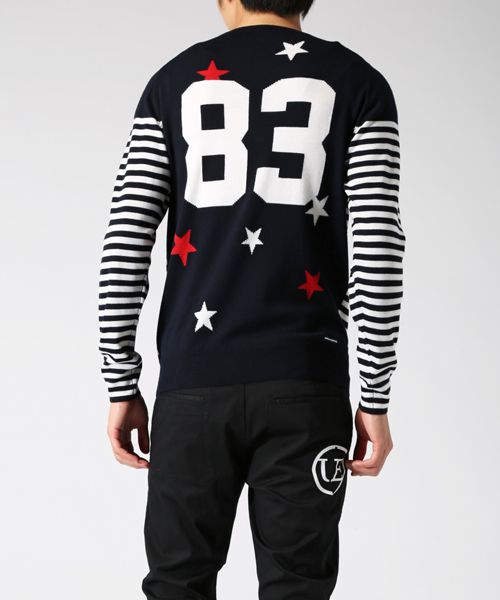 uniform experiment スター ボーダー ニット　3 uniform experiment スター ボーダー ニット 3 uniform experiment