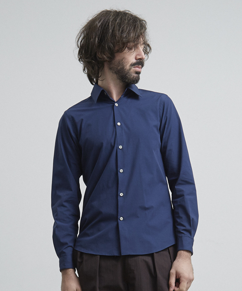 UNITED TOKYO（ユナイテッドトウキョウ）の「マルチストレッチブロードシャツ（シャツ/ブラウス・メンズ・ブルー/オフホワイト/ブラウン・1/2/3）」の3枚目の写真