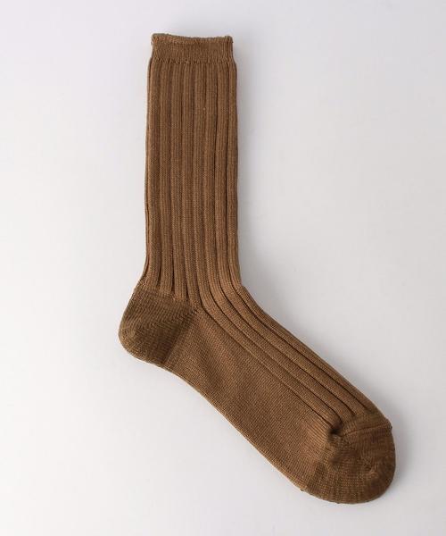 green label relaxing(グリーンレーベルリラクシング)の「BC GA 4x2RIB CREW 16F ソックス◆(ソックス/靴下・メンズ・ホワイト/ブラウン/レッド/ネイビー・FREE)」の3枚目の写真