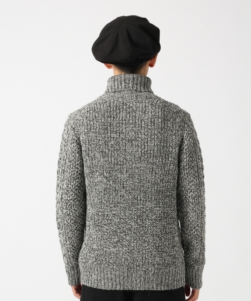 RAGEBLUE（レイジブルー）の「アルパカ混ケーブルニットタートル/729127（ニット/セーター・メンズ・ダークブラウン/ホワイト/ネイビー/グレー系その他/レッド・SMALL/MEDIUM/LARGE）」の7枚目の写真