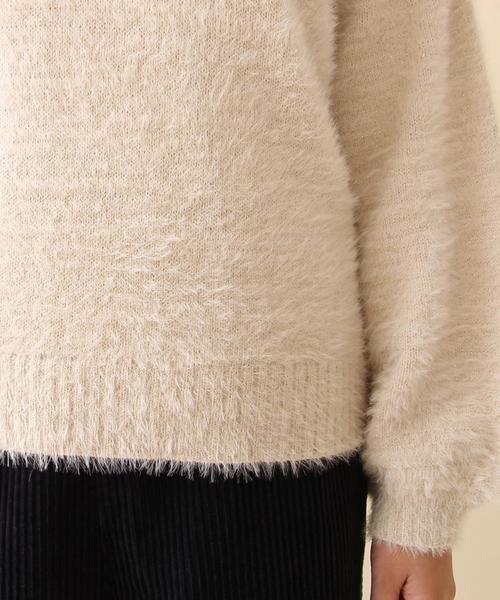 coen（コーエン）の「ラメシャギーVネックニット（ニット/セーター・レディース・ブラック/ベージュ・FREE）」の8枚目の写真