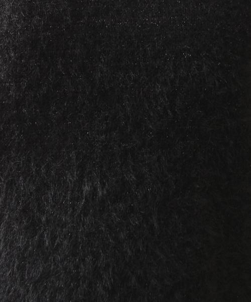 coen（コーエン）の「ラメシャギーVネックニット（ニット/セーター・レディース・ブラック/ベージュ・FREE）」の3枚目の写真