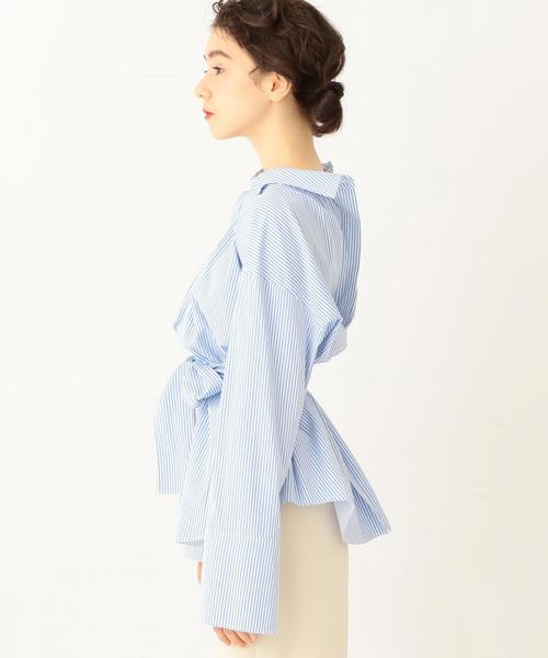 Another Edition(アナザーエディション)の「ストライプブラウス ◆(シャツ/ブラウス・レディース・ネイビー/ライトブルー・フリー)」の20枚目の写真