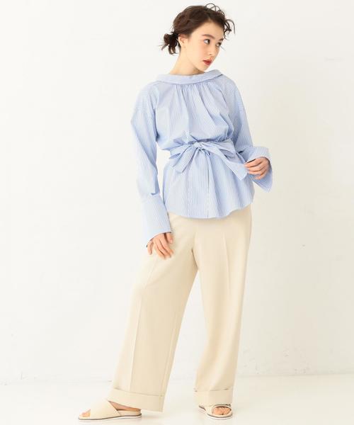 Another Edition(アナザーエディション)の「ストライプブラウス ◆(シャツ/ブラウス・レディース・ネイビー/ライトブルー・フリー)」の7枚目の写真