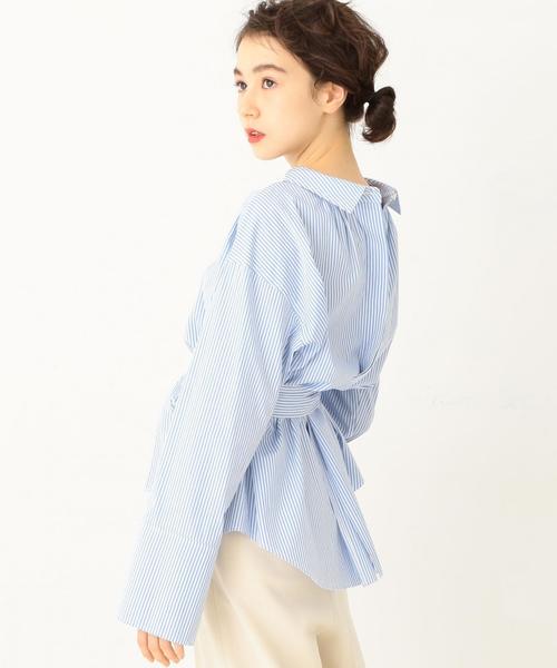 Another Edition(アナザーエディション)の「ストライプブラウス ◆(シャツ/ブラウス・レディース・ネイビー/ライトブルー・フリー)」の9枚目の写真
