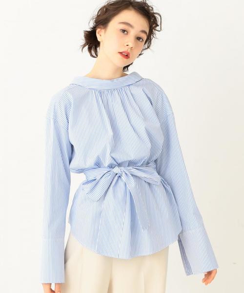 Another Edition(アナザーエディション)の「ストライプブラウス ◆(シャツ/ブラウス・レディース・ネイビー/ライトブルー・フリー)」の10枚目の写真