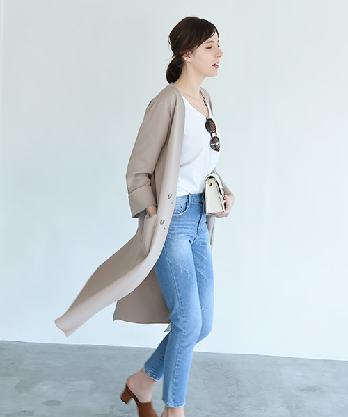 marjour（マージュール）の「PONTE LIGHT JAKET（カーディガン/ボレロ・レディース・ホワイト/ベージュ/グレー/ワインレッド/ダークブラウン・MEDIUM）」の8枚目の写真