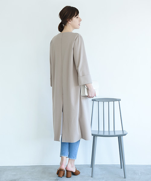 marjour（マージュール）の「PONTE LIGHT JAKET（カーディガン/ボレロ・レディース・ホワイト/ベージュ/グレー/ワインレッド/ダークブラウン・MEDIUM）」の9枚目の写真