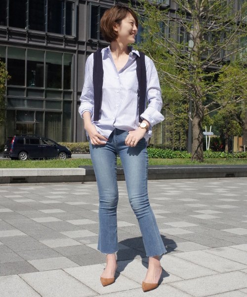 Deuxieme Classe(ドゥーズィエムクラス)の「ワイヤーwashシャツ◆(シャツ/ブラウス・レディース・ホワイト/サックスブルー/スカイブルー・FREE)」の12枚目の写真