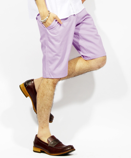 ８(eight)（エイト）の「アメカジ チノコットン ショートパンツ（チノパンツ・メンズ・ワイン/ブラック/ライトピンク/ホワイト/レッド/ライトグリーン/ネイビー/グリーン/カーキ/スカイブルー/ライトブルー/ターコイズブルー/ライトイエロー/ロイヤルブルー/ベージュ/マスタード/ラベンダー/オレンジ/グレー/ブラウン/キナリ/ライトグレー/オレンジ系その他/グリーン系その他・X-LARGE/LARGE/MEDIUM）」の17枚目の写真