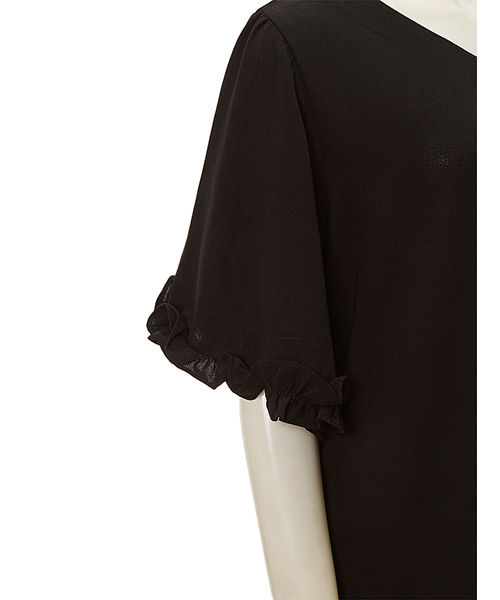 fifth(フィフス)の「Vネックフリルスリーブブラウス(シャツ/ブラウス・レディース・ブラック/モカ・MEDIUM)」の7枚目の写真
