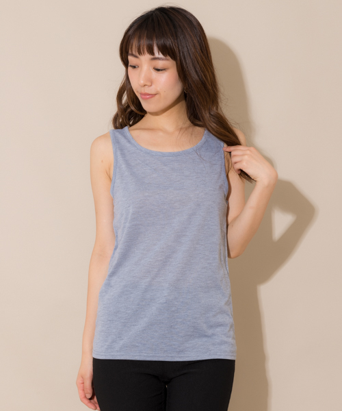 MANGROVE(マングローブ)の「【MANGROVE SELECT】プリントロゴシフォンTシャツ×タンクトップアンサンブル/セットアップ(Tシャツ/カットソー・レディース・ネイビー/グレー/グレー×ホワイト・FREE)」の10枚目の写真