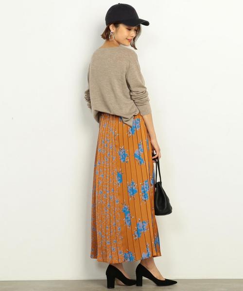 BEAUTY&YOUTH UNITED ARROWS(ビューティーアンドユースユナイテッドアローズ)の「BY∴ フラワーパッチプリーツロングスカート ◆(スカート・レディース・ネイビー/マスタード・FREE)」の5枚目の写真