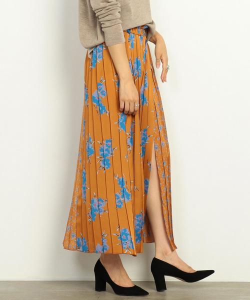 BEAUTY&YOUTH UNITED ARROWS(ビューティーアンドユースユナイテッドアローズ)の「BY∴ フラワーパッチプリーツロングスカート ◆(スカート・レディース・ネイビー/マスタード・FREE)」の14枚目の写真