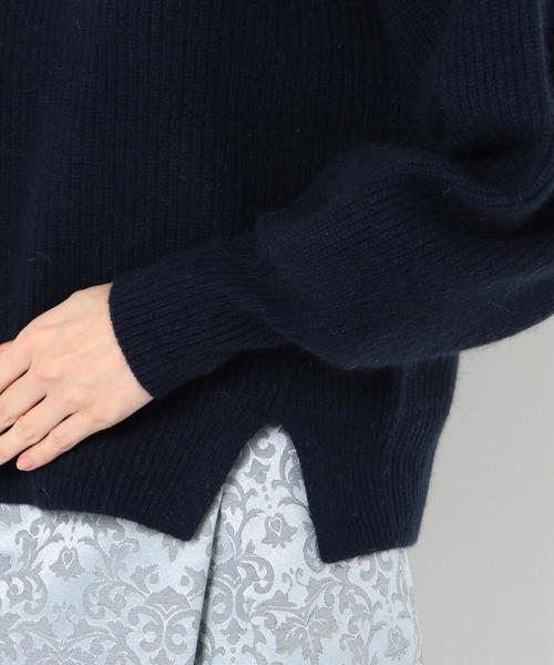 Another Edition（アナザーエディション）の「カタアゼVネックプルオーバー ◆（ニット/セーター・レディース・ライトブルー/ネイビー/オフホワイト/オレンジ・FREE）」の10枚目の写真