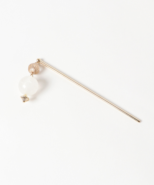 カヤ（カヤ）の「【カヤ】玉つなぎかんざし ヘアスティック（その他ヘアアクセサリー・レディース・ネイビー/アイボリー/ピンク/レッド/イエロー/グリーン/ブラウン・FREE）」の2枚目の写真