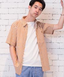 coen | リバーギンガムショートスリーブシャツ(シャツ/ブラウス)