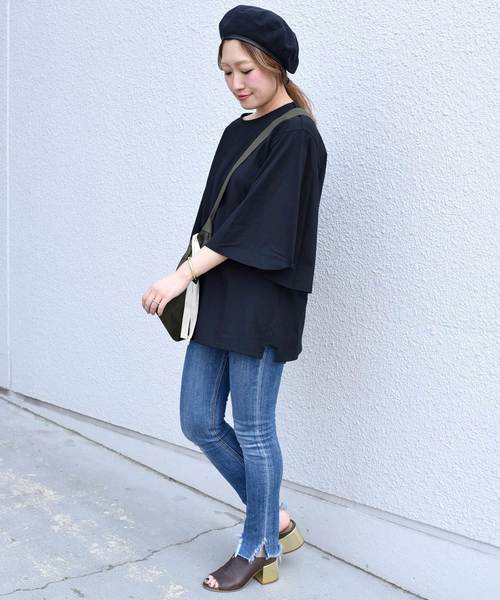 Khaju（カージュ）の「Khaju:フレアスリーブビッグTEE◇◇（Tシャツ/カットソー・レディース・ホワイト/ブラック・ONE SIZE）」の11枚目の写真