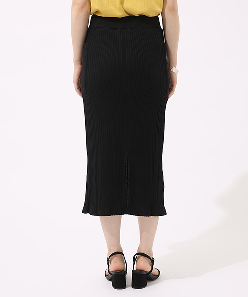 AZUL by moussy（アズールバイマウジー）の「テレコSK（スカート・レディース・ブラック/レッド/トップグレー・MEDIUM/SMALL）」の9枚目の写真