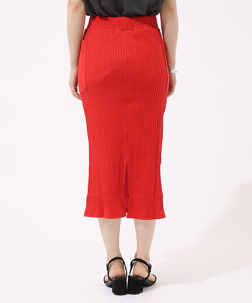 AZUL by moussy（アズールバイマウジー）の「テレコSK（スカート・レディース・ブラック/レッド/トップグレー・MEDIUM/SMALL）」の17枚目の写真