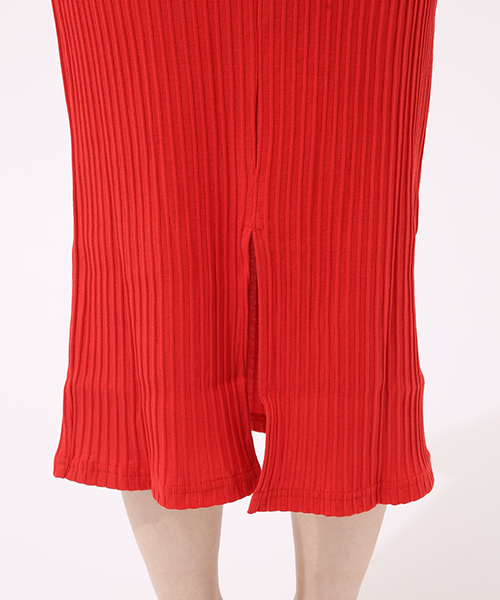 AZUL by moussy（アズールバイマウジー）の「テレコSK（スカート・レディース・ブラック/レッド/トップグレー・MEDIUM/SMALL）」の19枚目の写真