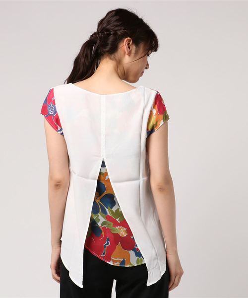 デシグアルフラワープリント 半袖シャツドレス DESIGUAL - Desigualフラワープリント 半袖シャツの通販 by