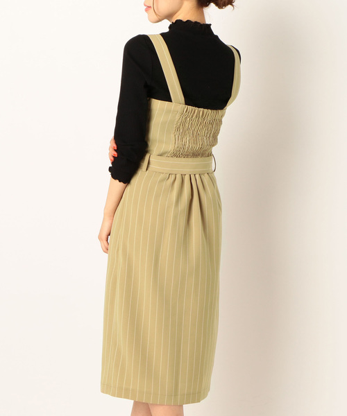 archives(アルシーヴ)の「ストライプトレンチワンピース(ワンピース・レディース・ベージュ/ネイビー/キャメル・MEDIUM)」の9枚目の写真