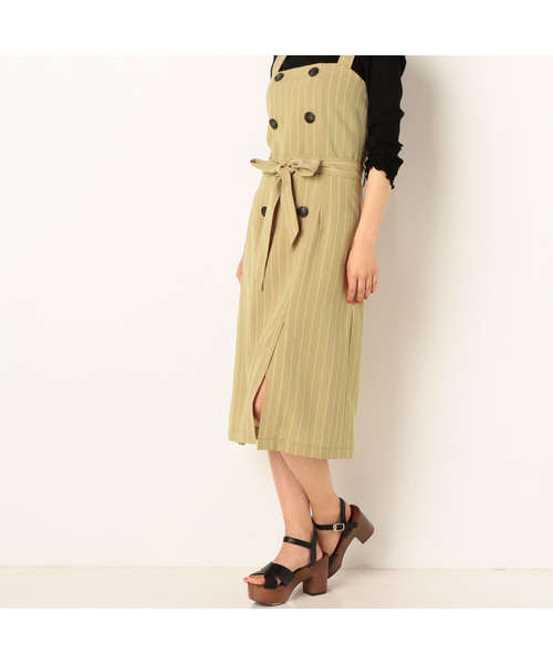 archives(アルシーヴ)の「ストライプトレンチワンピース(ワンピース・レディース・ベージュ/ネイビー/キャメル・MEDIUM)」の10枚目の写真