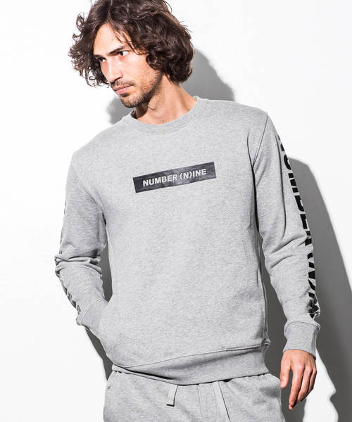 NUMBER (N)INE DENIM(ナンバーナインデニム)の「NUMBER (N)INE DENIM(ナンバーナインデニム)スリーブロゴプルオーバー(スウェット・メンズ・ブラック/グレー・SMALL/MEDIUM/LARGE)」の7枚目の写真