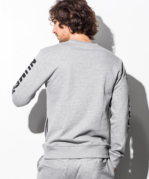 NUMBER (N)INE DENIM(ナンバーナインデニム)の「NUMBER (N)INE DENIM(ナンバーナインデニム)スリーブロゴプルオーバー(スウェット・メンズ・ブラック/グレー・SMALL/MEDIUM/LARGE)」の4枚目の写真