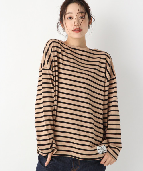 A part by（アパートバイ）の「WEAR THE PHILOSOPHY/CボーダーBIGT 814596（Tシャツ/カットソー・レディース・ホワイト系その他/グレー系その他/ベージュ系その他・FREE）」の3枚目の写真