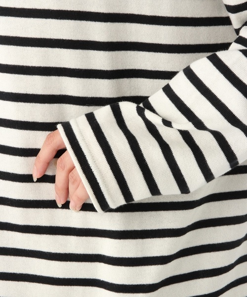 A part by（アパートバイ）の「WEAR THE PHILOSOPHY/CボーダーBIGT 814596（Tシャツ/カットソー・レディース・ホワイト系その他/グレー系その他/ベージュ系その他・FREE）」の10枚目の写真