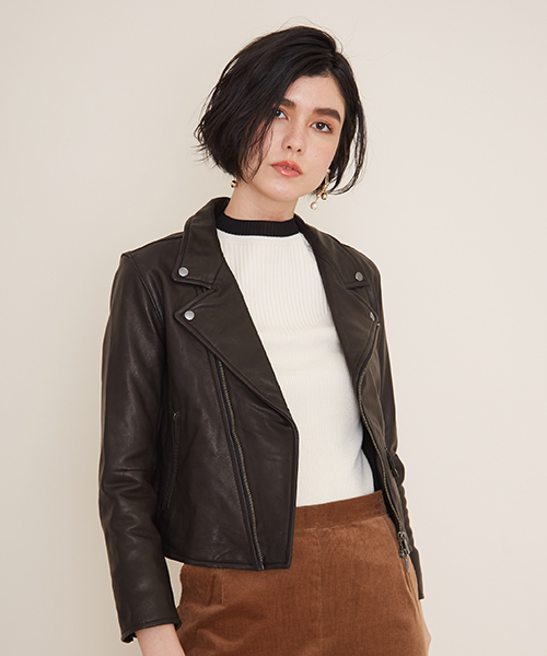 DOMENICO+SAVIO(ドメニコアンドサビオ)の「【DOMENICO+SAVIO】RIDERS JACKET DSL18ABZ01(ライダースジャケット・レディース・ブラック・38/36)」の8枚目の写真