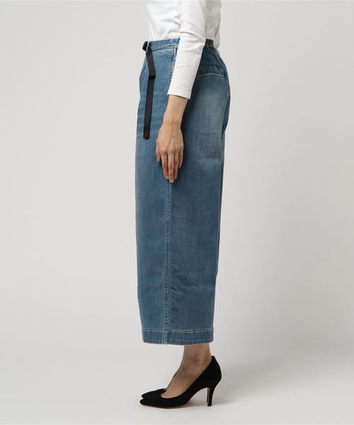 Gramicci(グラミチ)の「GRAMICCI/グラミチ DENIM BUGGY PANTS W(デニムパンツ・レディース・ライトインディゴブルー/ダークインディゴブルー・FREE)」の4枚目の写真