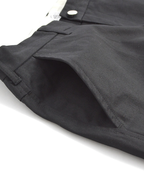 made in standard （メイドインスタンダード）の「MADE IN STANDARD 裾カットオフ アンクルワイドパンツ（チノパンツ・メンズ・ブラック/ダークブラウン/ベージュ・S/M/L/XL）」の6枚目の写真
