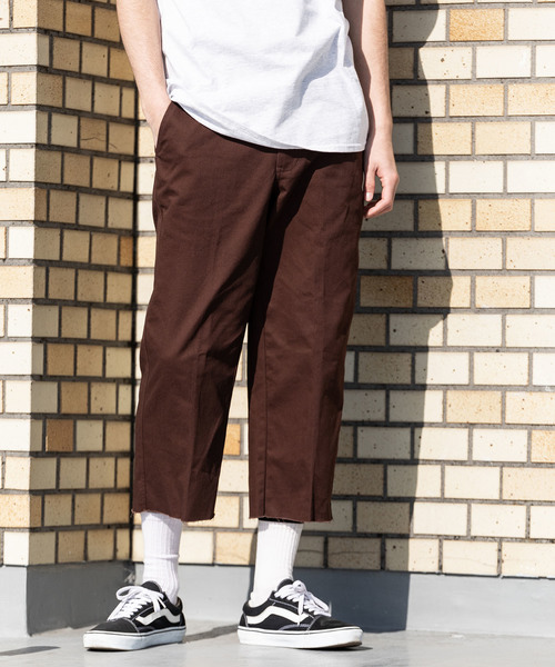 made in standard （メイドインスタンダード）の「MADE IN STANDARD 裾カットオフ アンクルワイドパンツ（チノパンツ・メンズ・ブラック/ダークブラウン/ベージュ・S/M/L/XL）」の18枚目の写真