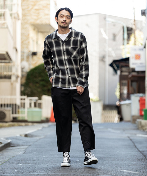MADE IN STANDARD 裾カットオフ アンクルワイドパンツ