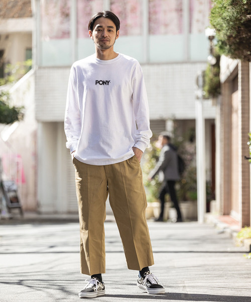 MADE IN STANDARD 裾カットオフ アンクルワイドパンツ