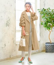 バルーンスリーブスプリングカラートレンチコート