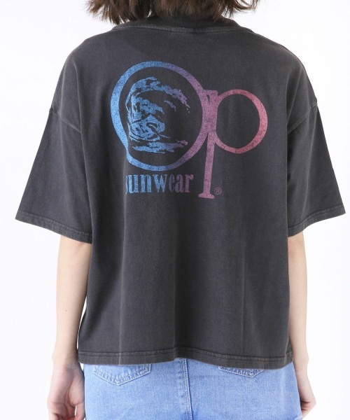 Ocean Pacific（オーシャンパシフィック）の「【OP】レディースバックプリント半袖Tシャツ/バックプリント ポケT サーフ（Tシャツ/カットソー・レディース・ブラック/ライトピンク/ホワイト・MEDIUM/LARGE）」の3枚目の写真