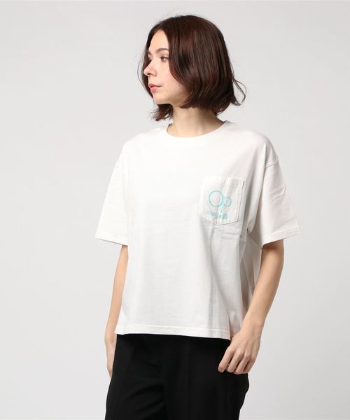Ocean Pacific（オーシャンパシフィック）の「【OP】レディースバックプリント半袖Tシャツ/バックプリント ポケT サーフ（Tシャツ/カットソー・レディース・ブラック/ライトピンク/ホワイト・MEDIUM/LARGE）」の20枚目の写真