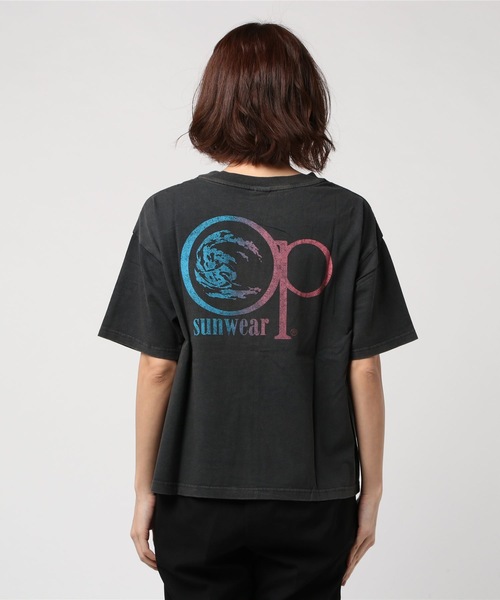Ocean Pacific（オーシャンパシフィック）の「【OP】レディースバックプリント半袖Tシャツ/バックプリント ポケT サーフ（Tシャツ/カットソー・レディース・ブラック/ライトピンク/ホワイト・MEDIUM/LARGE）」の9枚目の写真