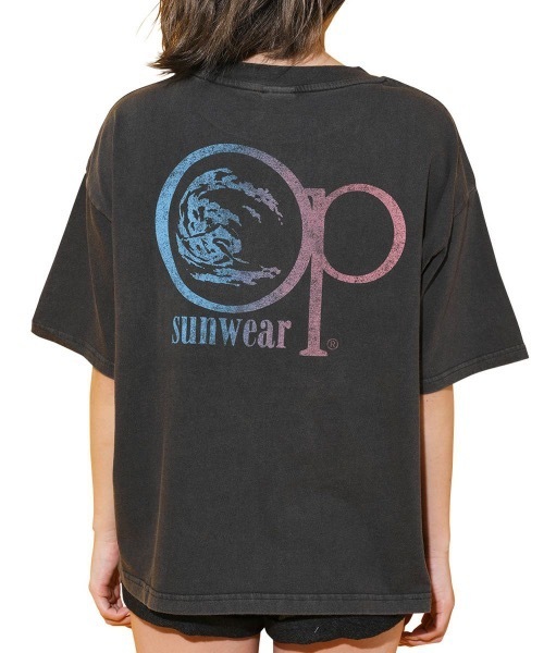 Ocean Pacific（オーシャンパシフィック）の「【OP】レディースバックプリント半袖Tシャツ/バックプリント ポケT サーフ（Tシャツ/カットソー・レディース・ブラック/ライトピンク/ホワイト・MEDIUM/LARGE）」の18枚目の写真