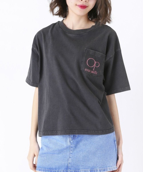 Ocean Pacific（オーシャンパシフィック）の「【OP】レディースバックプリント半袖Tシャツ/バックプリント ポケT サーフ（Tシャツ/カットソー・レディース・ブラック/ライトピンク/ホワイト・MEDIUM/LARGE）」の17枚目の写真
