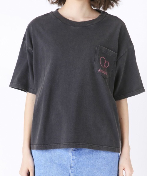 Ocean Pacific（オーシャンパシフィック）の「【OP】レディースバックプリント半袖Tシャツ/バックプリント ポケT サーフ（Tシャツ/カットソー・レディース・ブラック/ライトピンク/ホワイト・MEDIUM/LARGE）」の16枚目の写真