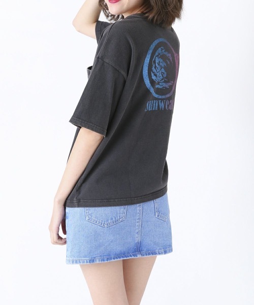 Ocean Pacific（オーシャンパシフィック）の「【OP】レディースバックプリント半袖Tシャツ/バックプリント ポケT サーフ（Tシャツ/カットソー・レディース・ブラック/ライトピンク/ホワイト・MEDIUM/LARGE）」の15枚目の写真