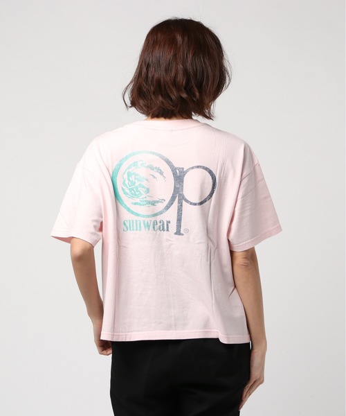 Ocean Pacific（オーシャンパシフィック）の「【OP】レディースバックプリント半袖Tシャツ/バックプリント ポケT サーフ（Tシャツ/カットソー・レディース・ブラック/ライトピンク/ホワイト・MEDIUM/LARGE）」の8枚目の写真