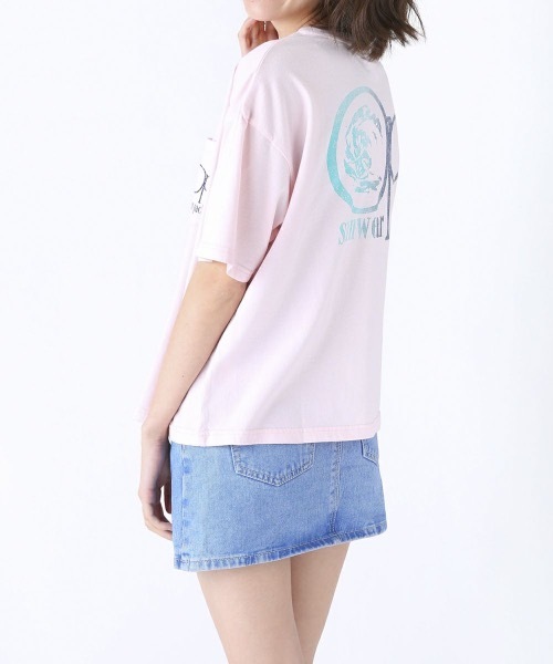 Ocean Pacific（オーシャンパシフィック）の「【OP】レディースバックプリント半袖Tシャツ/バックプリント ポケT サーフ（Tシャツ/カットソー・レディース・ブラック/ライトピンク/ホワイト・MEDIUM/LARGE）」の10枚目の写真