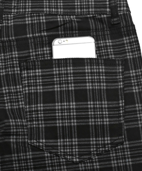 LUXSTYLE(ラグスタイル)の「総柄ツイルストレッチクロップドパンツ(その他パンツ・メンズ・チェック/ストライプ/チャコール・S/M/L/XL)」の8枚目の写真
